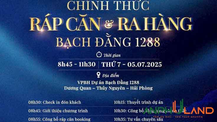 Chính Thức Ráp Căn và Ra Hàng Siêu Dự Án Bạch Đằng 1288 , Phường Thủy Nguyên